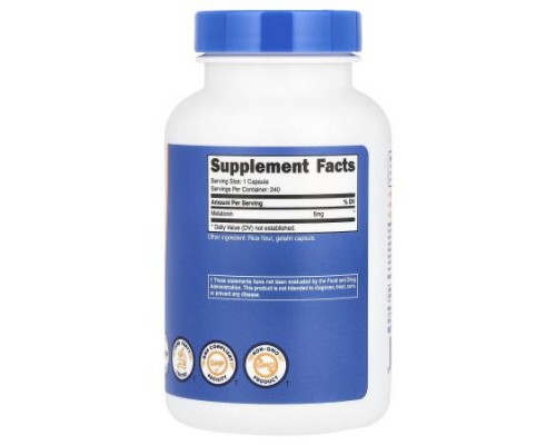 Nutricost, Melatonin, 5 mg , 240 Capsules Nutricost, Melatonin, 5 mg , 240 Capsules
