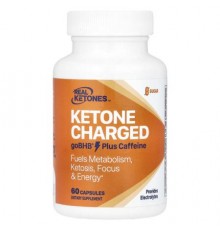 Real Ketones, Ketone Charged, goBHB Plus Caffeine, 60 Capsules