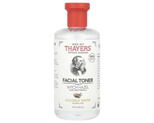 Thayers, Witch Hazel Facial Toner, Alcohol-Free, Coconut Water, 12 fl oz (355 ml) Thayers, Witch Hazel Facial Toner, Alcohol-Free, Coconut Water, 12 fl oz (355 ml)