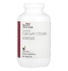 Bariatric Advantage, Chewable Calcium Citrate, Wild Cherry, 90 Tablets