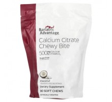 Bariatric Advantage, Calcium Citrate Chewy Bite, Sugar-Free, Coconut, 90 Soft Chews