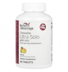 Bariatric Advantage, Chewable Ultra Solo with Iron, Citrus, 90 Tablets