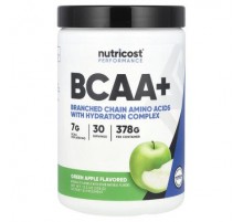 Nutricost, Performance, BCAA+, Green Apple, 13.5 oz (378 g)