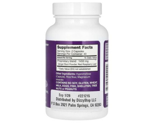 Dr. Barton's, Nausea Stop Control, 80 Capsules Dr. Barton's, Nausea Stop Control, 80 Capsules