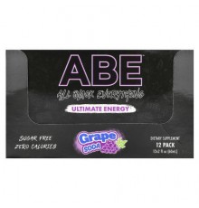 ABE, Ultimate Energy, Grape Soda, 12 Pack, 2 fl oz (60 ml) Each