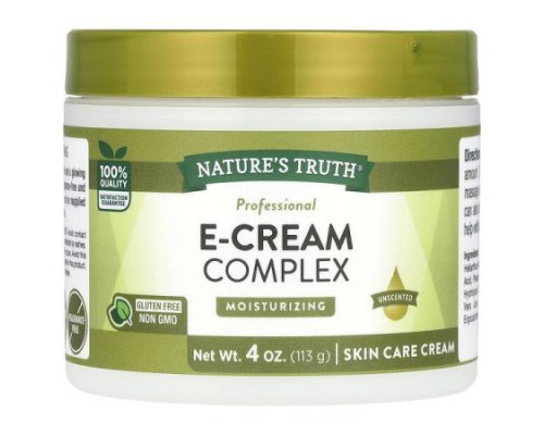 Nature's Truth, E-Cream Complex, Unscented, 4 oz (113 g) Nature's Truth, E-Cream Complex, Unscented, 4 oz (113 g)