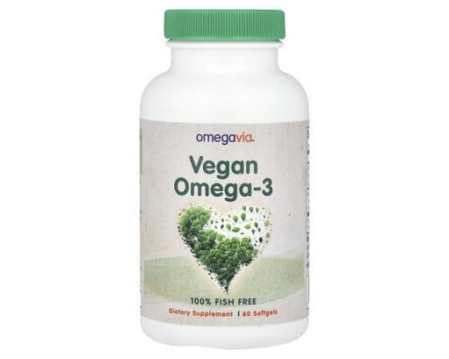 OmegaVia, Vegan Omega-3, 60 Softgels OmegaVia, Vegan Omega-3, 60 Softgels