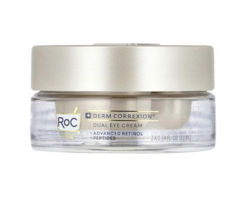RoC, Derm Correxion®, Dual Eye Cream, Advanced Retinol & Peptides, Fragrance-Free, 0.34 fl oz (10 ml) Each