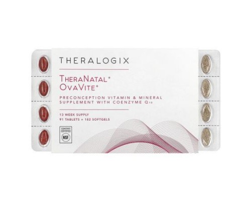 Theralogix, TheraNatal, OvaVite, 91 Tablets + 182 Softgels Theralogix, TheraNatal, OvaVite, 91 Tablets + 182 Softgels