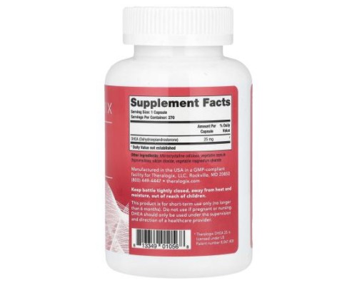Theralogix, DHEA 25, 270 Capsules (25 mg per Capsule) Theralogix, DHEA 25, 270 Capsules (25 mg per Capsule)