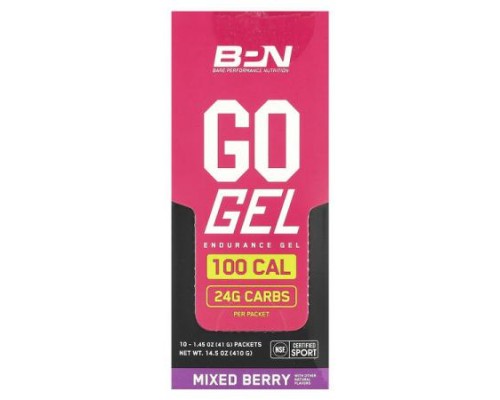 BPN, Go Gel, Endurance Gel, Mixed Berry, 10 Packets, 1.45 oz (41 g) Each BPN, Go Gel, Endurance Gel, Mixed Berry, 10 Packets, 1.45 oz (41 g) Each