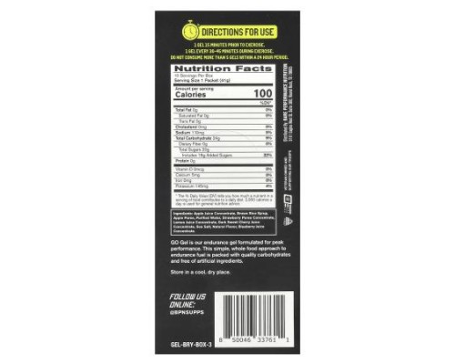 BPN, Go Gel, Endurance Gel, Mixed Berry, 10 Packets, 1.45 oz (41 g) Each BPN, Go Gel, Endurance Gel, Mixed Berry, 10 Packets, 1.45 oz (41 g) Each