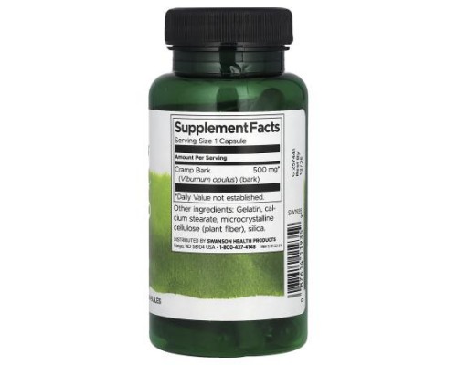 Swanson, Full Spectrum Cramp Bark, 500 mg, 60 Capsules