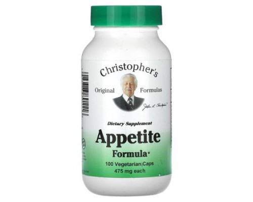 Christopher's Original Formulas, Appetite Formula, 100 Vegetarian Caps Christopher's Original Formulas, Appetite Formula, 100 Vegetarian Caps