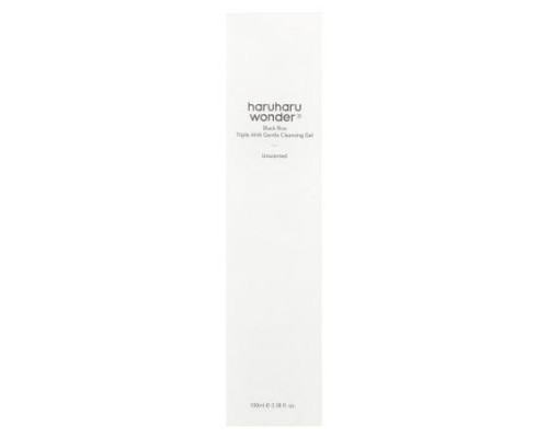 Haruharu, Wonder®, Black Rice Triple AHA Gentle Cleansing Gel, Unscented, 3.38 fl oz (100 ml) Haruharu, Wonder®, Black Rice Triple AHA Gentle Cleansing Gel, Unscented, 3.38 fl oz (100 ml)