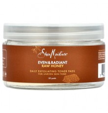 SheaMoisture, Even & Radiant  Raw Honey, Daily Exfoliating Toner Pads, 30 Pads