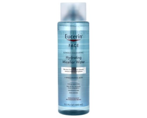 Eucerin, Face, Hydrating Micellar Water, Fragrance Free, 13.5 fl oz (400 ml) Eucerin, Face, Hydrating Micellar Water, Fragrance Free, 13.5 fl oz (400 ml)