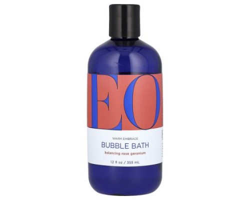 EO Products, Warm Embrace Bubble Bath, Balancing Rose Geranium, 12 fl oz (355 ml) EO Products, Warm Embrace Bubble Bath, Balancing Rose Geranium, 12 fl oz (355 ml)