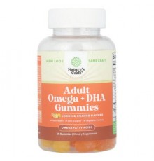 Nature's Craft, Adult Omega + DHA Gummies, Lemon & Orange, 60 Gummies