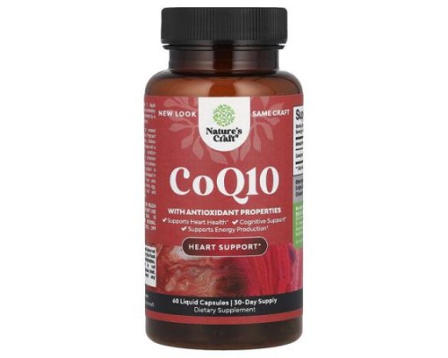 Nature's Craft, CoQ10, 60 Liquid Capsules (100 mg per Capsule)