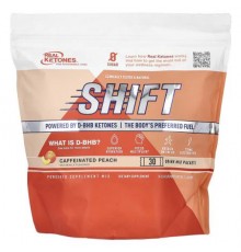 Real Ketones, Shift, Caffeinated Peach, 30 Drink Mix Packets, 0.24 oz (6.9 g) Each