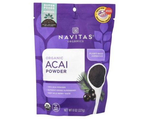 Navitas Organics, Organic Acai Powder, 8 oz (227 g) Navitas Organics, Organic Acai Powder, 8 oz (227 g)