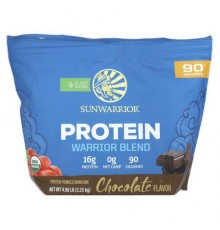Sunwarrior, Warrior Blend, Protein, Chocolate, 4.96 lb (2.25 kg)