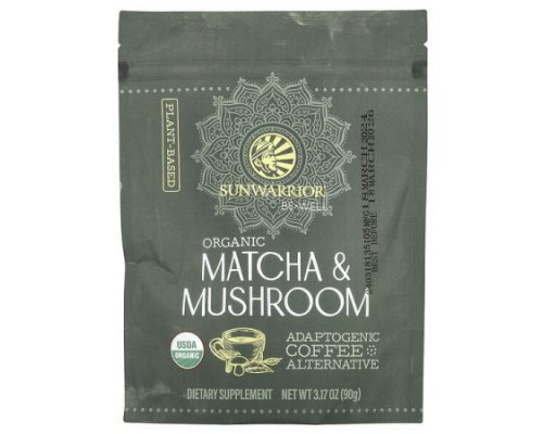 Sunwarrior, Organic Matcha & Mushroom, 3.17 oz (90 g)