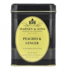 Harney & Sons, Flavored Black Tea, Peaches & Ginger, 4 oz (112 g)