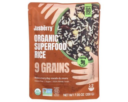 Jasberry, Organic Superfood Rice, 9 Grains, 7.05 oz (200 g) Jasberry, Organic Superfood Rice, 9 Grains, 7.05 oz (200 g)