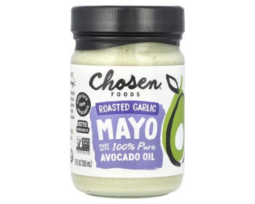 Chosen Foods, Roasted Garlic Mayo, 12 fl oz (355 ml) Chosen Foods, Roasted Garlic Mayo, 12 fl oz (355 ml)