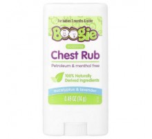 Boogie Wipes, Soothing Chest Rub, For Babies 3 Months & Older, Eucalyptus & Lavender, 0.49 oz (14 g)