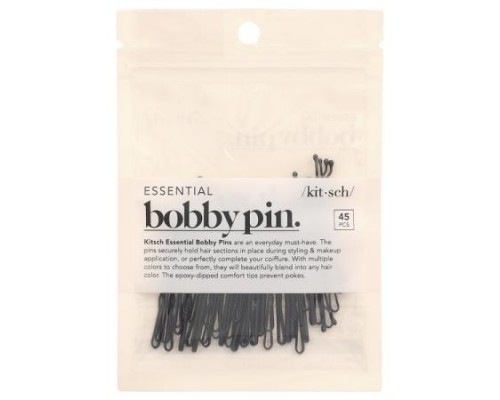 Kitsch, Essential Bobby Pin, Black, 45 Pins Kitsch, Essential Bobby Pin, Black, 45 Pins