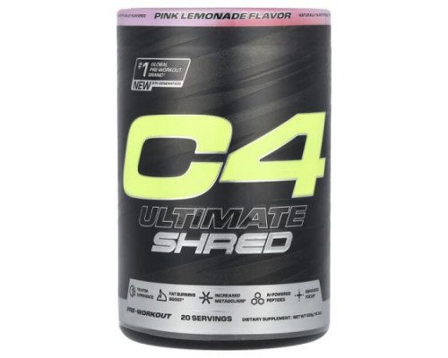 C4 / Cellucor, C4 Ultimate Shred, Pre-Workout, Pink Lemonade , 14.3 oz (406 g)
