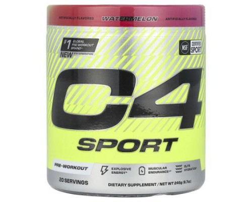 C4 / Cellucor, C4 Sport, Pre-Workout, Watermelon, 8.7 oz (246 g)
