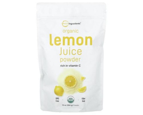 Micro Ingredients, Organic Lemon Juice Powder, 10 oz (284 g) Micro Ingredients, Organic Lemon Juice Powder, 10 oz (284 g)