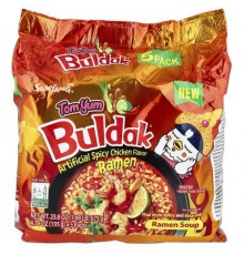 Buldak, Buldak®, Ramen Soup, Spicy Chicken, Tom Yum , 5 Packs, 4.76 oz (135 g) Each