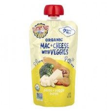 Earth's Best, Organic Pasta + Veggie Puree, Ages 9+ Months, Mac & Cheese With Veggies, 4 oz (113 g)