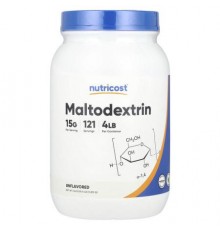 Nutricost, Maltodextrin, Unflavored, 64.8 oz (1,815 g)