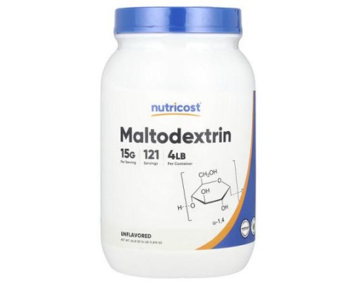Nutricost, Maltodextrin, Unflavored, 64.8 oz (1,815 g) Nutricost, Maltodextrin, Unflavored, 64.8 oz (1,815 g)