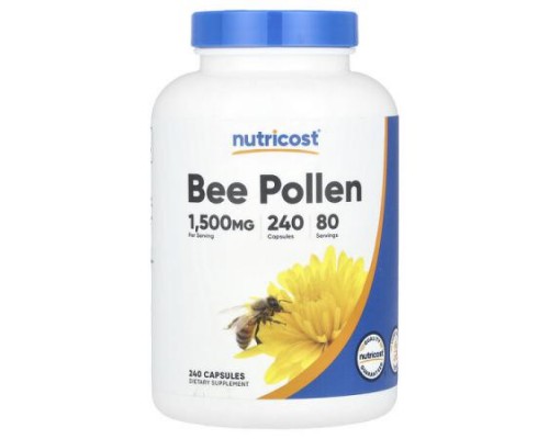 Nutricost, Bee Pollen, 240 Capsules (500 mg per Capsule) Nutricost, Bee Pollen, 240 Capsules (500 mg per Capsule)