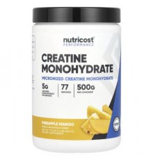 Nutricost, Performance, Creatine Monohydrate, Pineapple Mango, 1.1 lb (500 g)