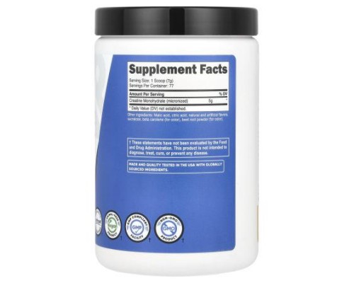 Nutricost, Performance, Creatine Monohydrate, Pineapple Mango, 1.1 lb (500 g)