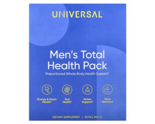 Universal U, Men's Total Health Pack, 30 Pill Packs
