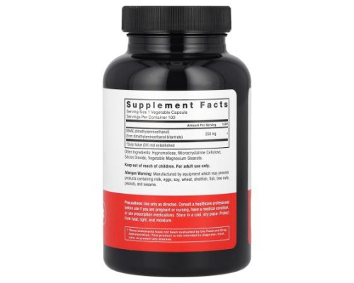 Force Factor, DMAE, 250 mg, 100 Vegetable Capsules Force Factor, DMAE, 250 mg, 100 Vegetable Capsules