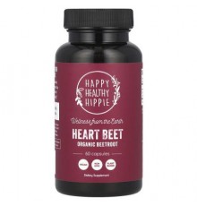 Happy Healthy Hippie, Heart Beet, Organic Beetroot, 60 Capsules (650 mg per Capsule)