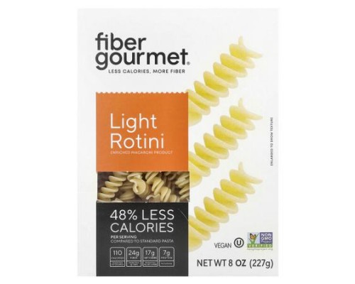 Fiber Gourmet, Light Rotini , 8 oz (227 g) Fiber Gourmet, Light Rotini , 8 oz (227 g)
