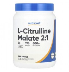 Nutricost, L-Citrulline Malate 2:1, Unflavored, 21.4 oz (600 g)