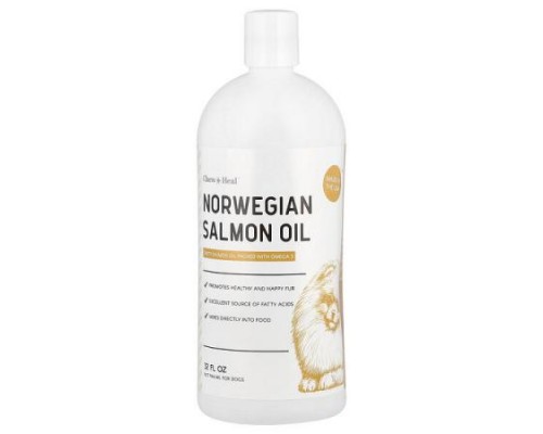 Chew + Heal, Norwegian Salmon Oil, For Dogs, 32 fl oz (946 ml) Chew + Heal, Norwegian Salmon Oil, For Dogs, 32 fl oz (946 ml)