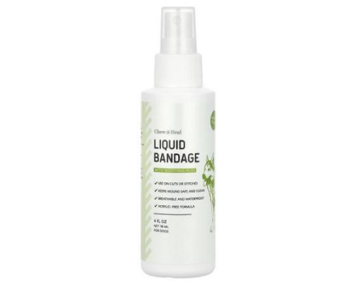 Chew + Heal, Liquid Bandage, For Dogs, 4 fl oz (118 ml) Chew + Heal, Liquid Bandage, For Dogs, 4 fl oz (118 ml)